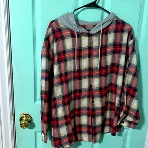 Flannel Hoodie light wait